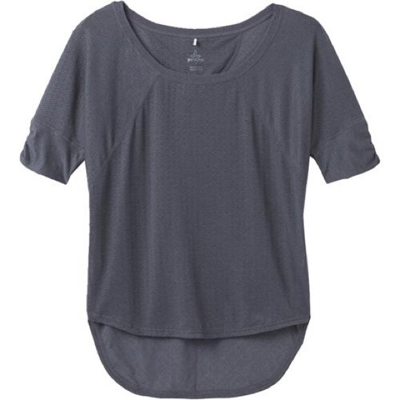 PrAna Women’s Gray Helani Sheer Athletic High-Low Tee Size Small EUC - Picture 1 of 11